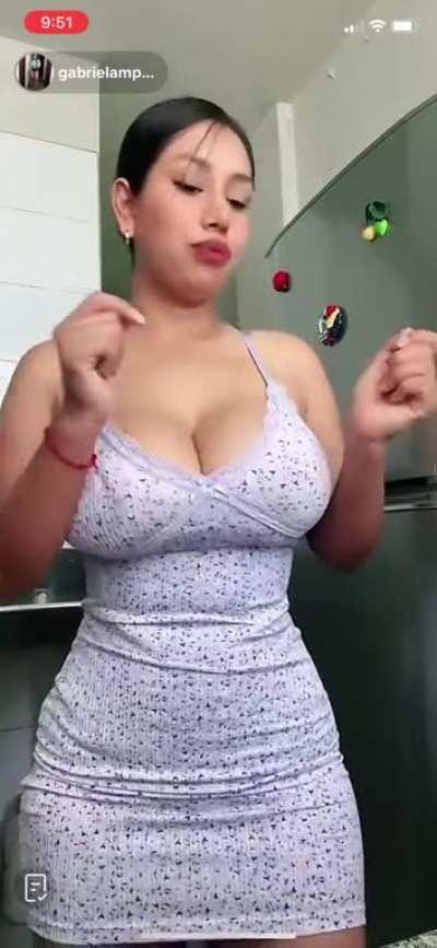 Cute big boobs latina