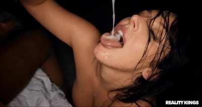 Drenched in sweat, Angela swallows bbc cum 😍🥵🤤