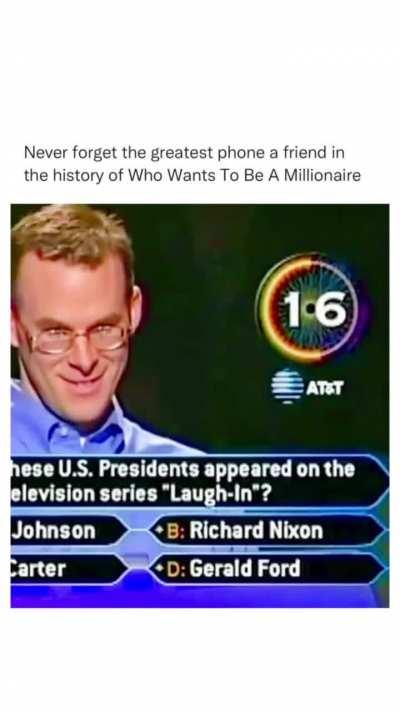 The G.O.A.T of Who wants to be a millionaire. 
