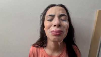 Poor girl suffers multiple loogies