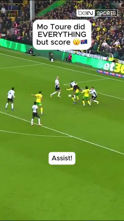 Mo Toure had 5 shots, 2 on target, hit the post and had an assist in Norwich's loss against Birmingham.