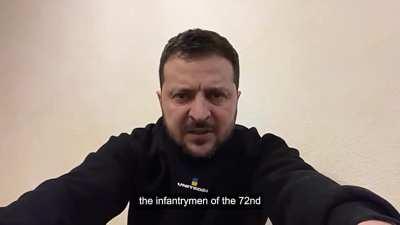 President Zelensky's Latest Address. 18/02/23. Duration 4m54. English Subtitles.