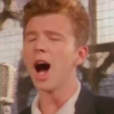 Rick astley, but with baka mitai