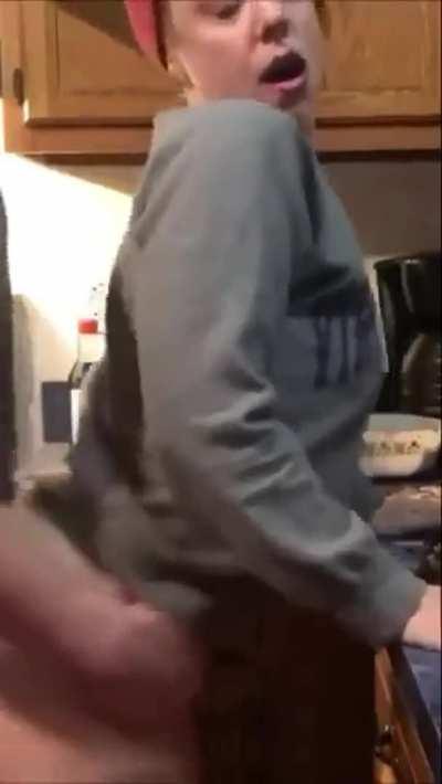[/r/RoughPorn] Fucked hard in the kitchen