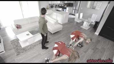 Getting In The Wrong Hole While Watching Her Cheerleading Stepsisters