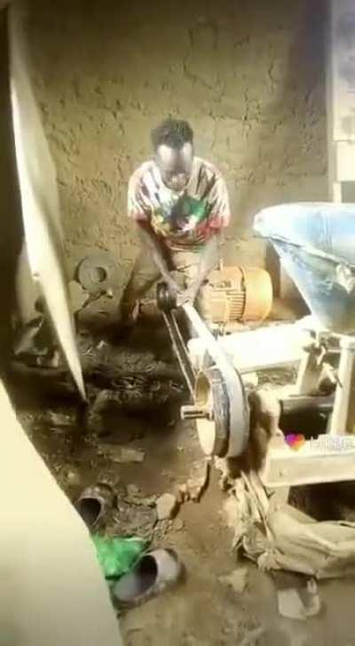 Man tried to stop machinery by hand