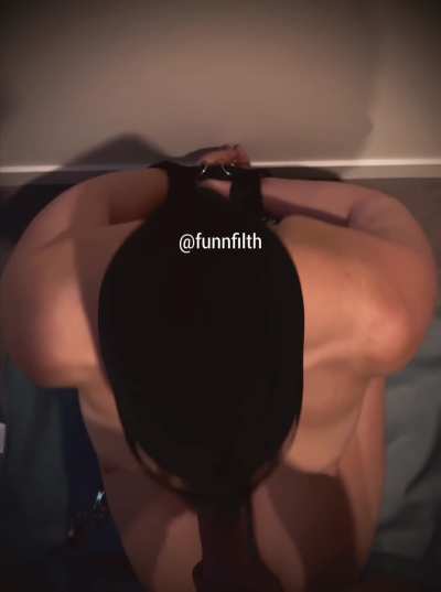 Hands bound, throat open