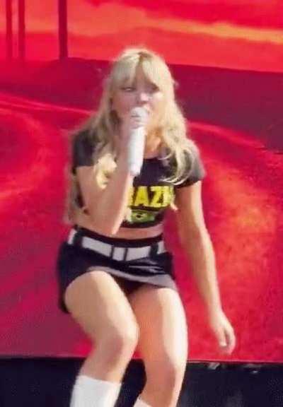 Flashing her underwear