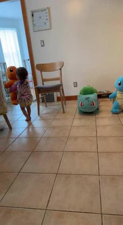 My daughter picks her first starter