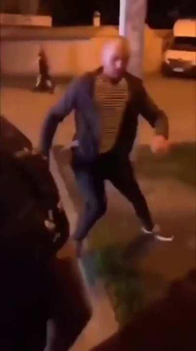 He pull out a grenade from his inventory 😂