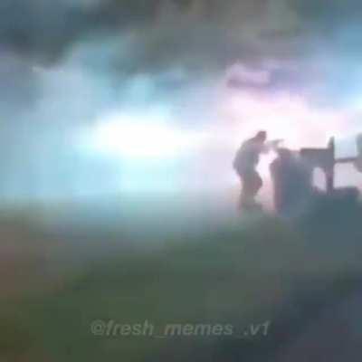 People shoot Roman candles at each other like in starwars