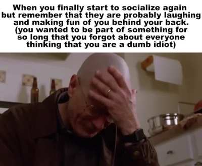 Why I always keep fooling myself like this, at least I have only 1 friend there that actually respects me (I never told him my actual interests). Also this day got worse because I had a feeling of some people was laughing at me while I was talking during 