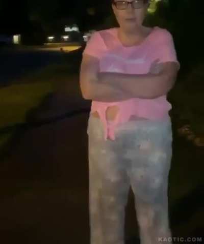 Racist Karen taking the night shift..