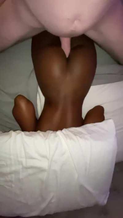 Taking his big white cock