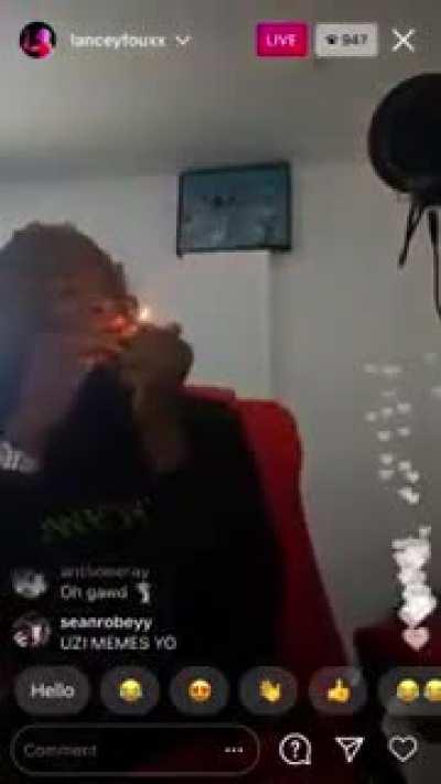 lancey on narcissist? (could be from donda sessions when they were both there)