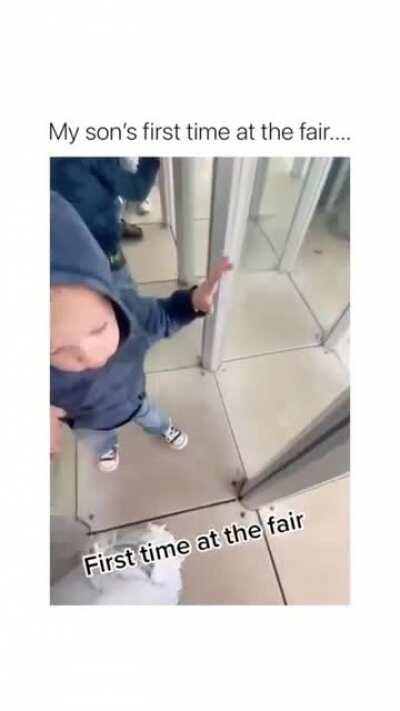 WCGW letting your son walk through a mirror labyrinth for the first time