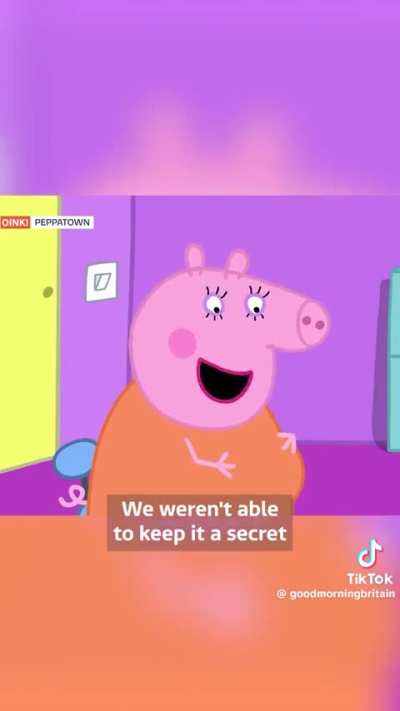 Mummy Pig has announced she’s pregnant with her third piglet during an interview on Good Morning Britain