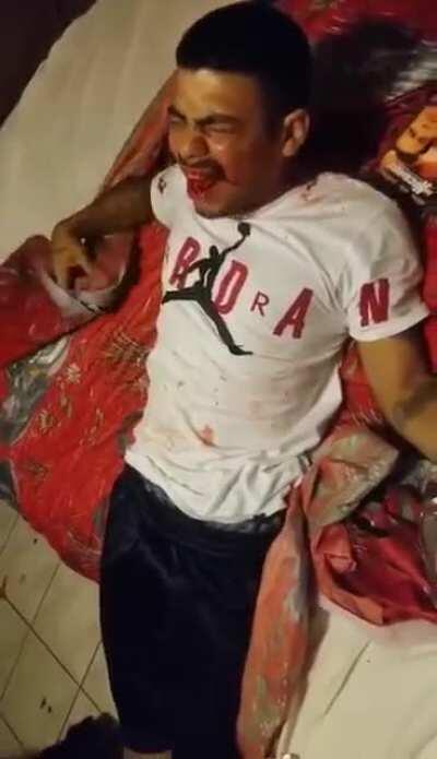 Man gets beaten to near-death while sleeping.