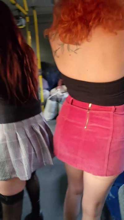 Remote control vibrator fun on public transportation