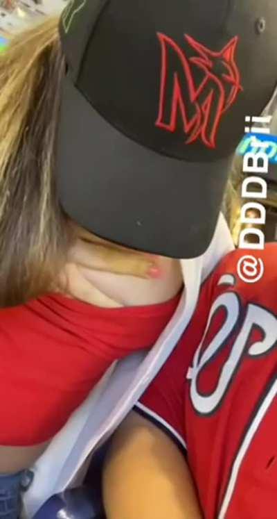 Giving them a lick during the game;)