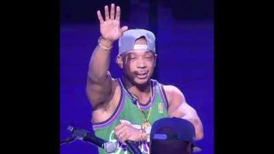 Nobody accompanied him