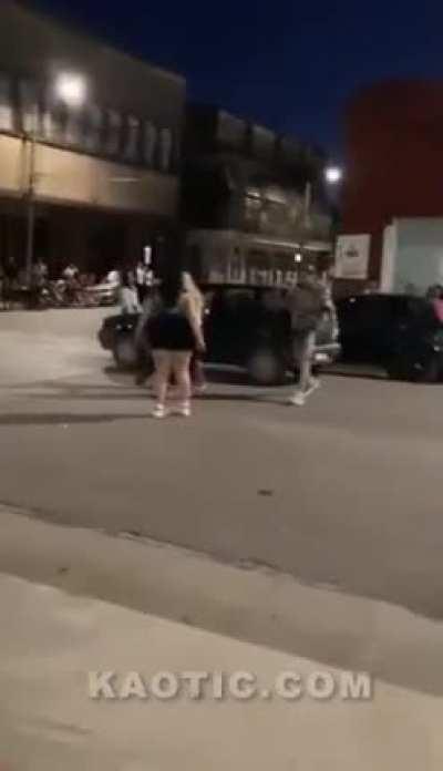 Kicking a random person's car