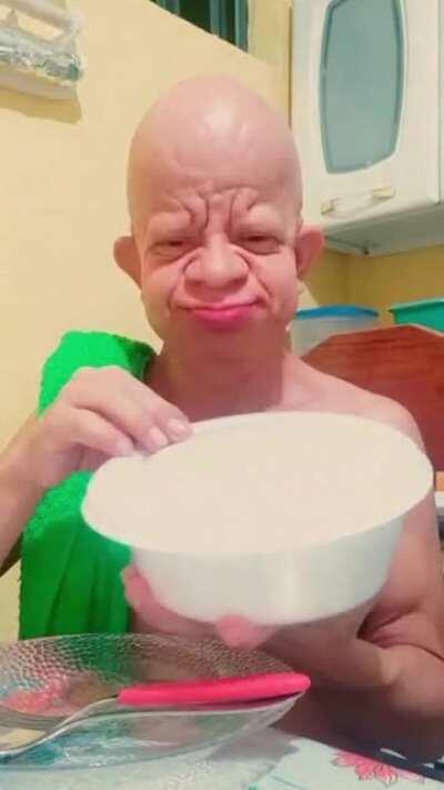 This nigga acting like he never ate before😭