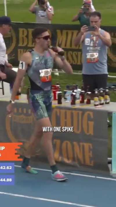 The beer mile.