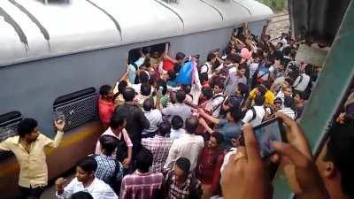Kurla station in Mumbai India on a normal day..
