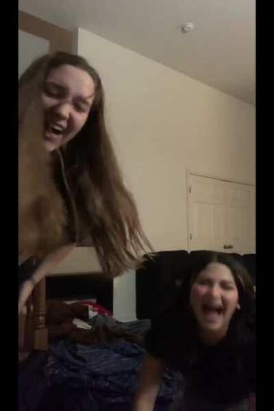 Pantsed her friend on TikTok