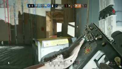 He blocked my vision with a cardboard box lol.