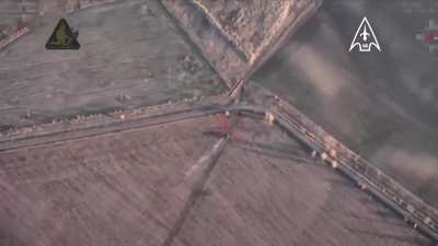 The Ukrainian 14th Unmanned Aerial Vehicle Regiment takes out another Russian TOR air defense system with a Switchblade 600 UAV.