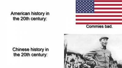 I can't imagine how weird history tests may be in Taiwan and China