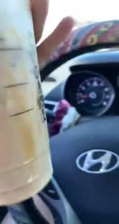 to show me her coffee