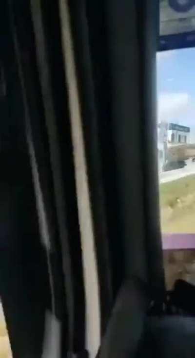 This Bolsonarist protestor probably didn't think he would travel so much when he jumped on.