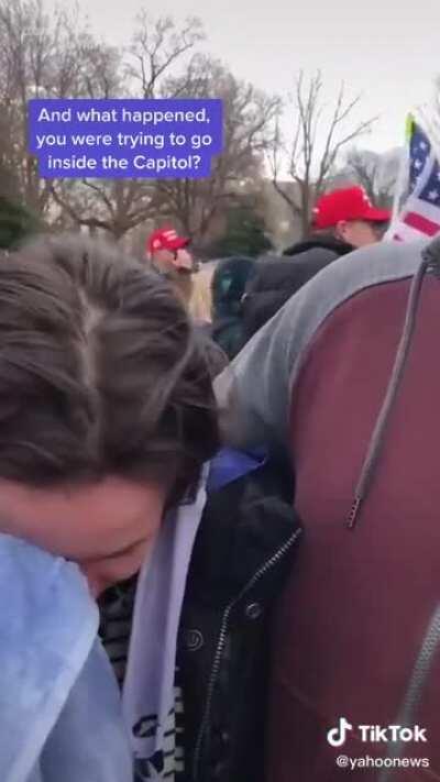 A women said she was maced after trying to enter the U.S. Capitol.