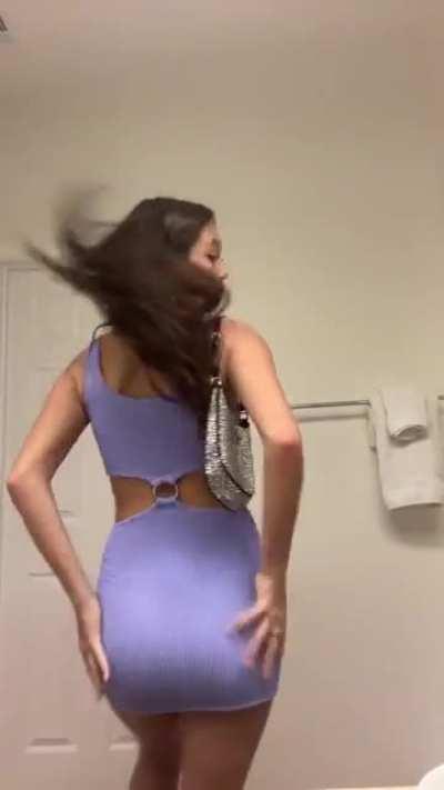 Lily Chee in a sexy dress