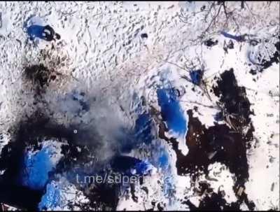 Russian soldier gets hit by two drone dropped grenades