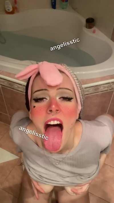 What you see before you bust a huge load on my tits