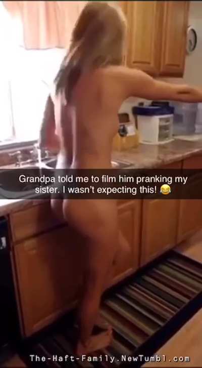 Grandpa is such a prankster!