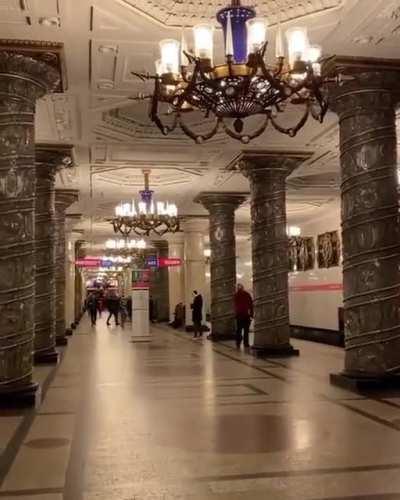 One of the most beautiful metro station in the world, located in St Petersburg