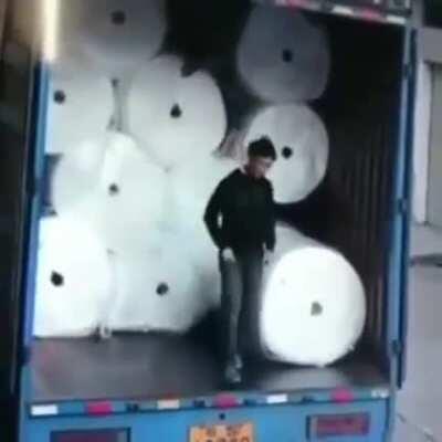 They say it was caused by building up statick shock