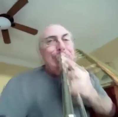 Exciting trombone pov caw caw