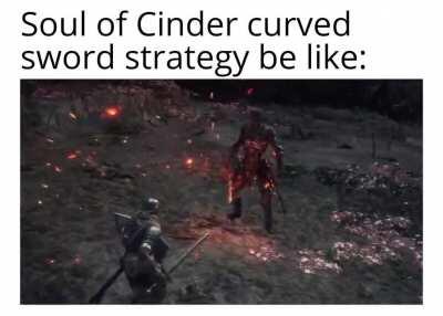 Just wanted share this tip that helped me against Soul of Cinder's curved sword stance. (sound on)