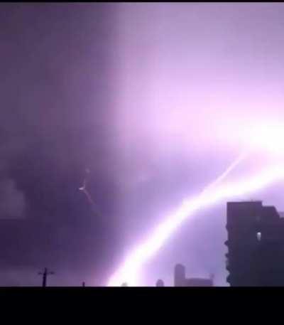 This Ground to Cloud lightning (sometimes called Upward Moving lightning) in Australia