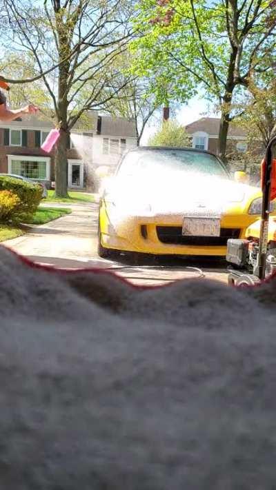 Foam cannon on the s2k. Too satisfying.