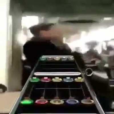 Guy freaks out in the sub-way