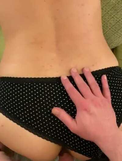 Daddy finished playtime by finishing on his favorite pair of panties I wore just for him.