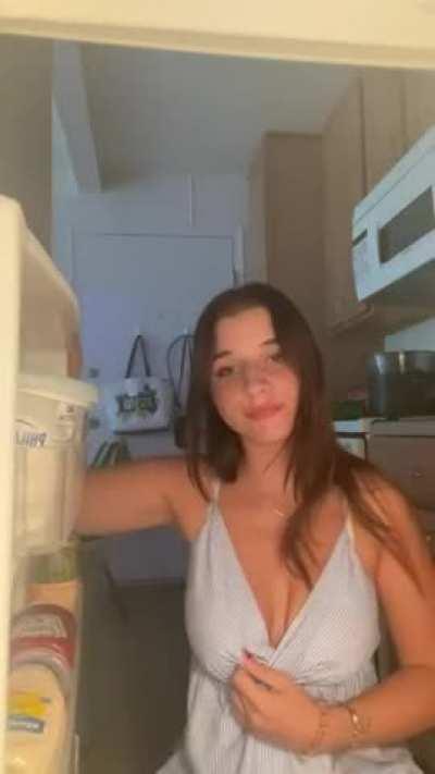 Why are you hiding in the fridge come out then we can have fun together haha