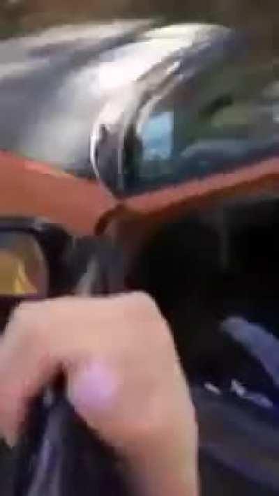 guys car breaks down so he skated it...